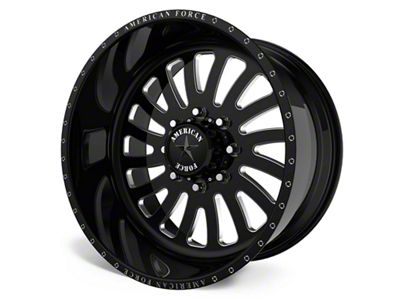 American Force 74 Octane SS Gloss Black Machined 6-Lug Wheel; 20x9; 0mm Offset (04-15 Titan)