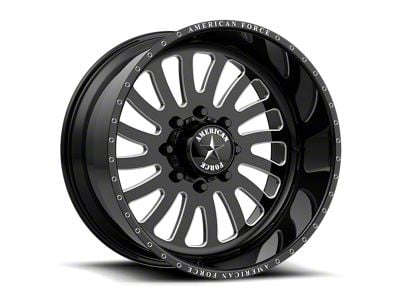 American Force 74 Octane SS Gloss Black Machined 6-Lug Wheel; 22x12; -40mm Offset (04-15 Titan)