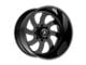 American Force 76 Blade SS Gloss Black Machined 6-Lug Wheel; 20x12; -40mm Offset (04-15 Titan)