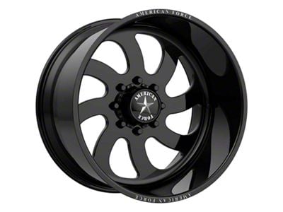 American Force 76 Blade SS Gloss Black Machined 6-Lug Wheel; 20x14; -73mm Offset (04-15 Titan)