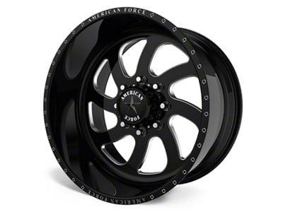 American Force 76 Blade SS Gloss Black Machined 6-Lug Wheel; 20x9; 0mm Offset (04-15 Titan)