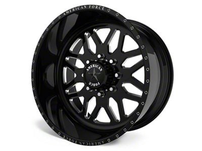 American Force B02 Trax SS Gloss Black Machined 6-Lug Wheel; 20x12; -40mm Offset (04-15 Titan)