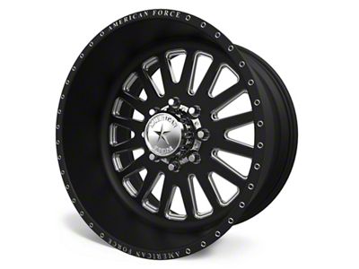 American Force F20 Atom SS Gloss Black Machined 6-Lug Wheel; 20x12; -40mm Offset (04-15 Titan)