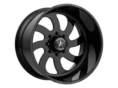 American Force 76 Blade SS Gloss Black Machined 6-Lug Wheel; 20x14; -73mm Offset (2024 Tacoma)