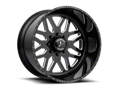 American Force B02 Trax SS Gloss Black Machined 6-Lug Wheel; 22x11; 0mm Offset (2024 Tacoma)