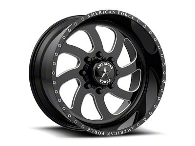 American Force 76 Blade SS Gloss Black Machined 6-Lug Wheel; 22x14; -73mm Offset (22-24 Bronco Raptor)