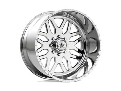 American Force B02 Trax SS Polished 6-Lug Wheel; 22x11; 0mm Offset (22-24 Bronco Raptor)