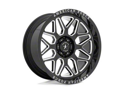 American Force Rush Gloss Black Milled 6-Lug Wheel; 20x10; -18mm Offset (21-24 Bronco, Excluding Raptor)