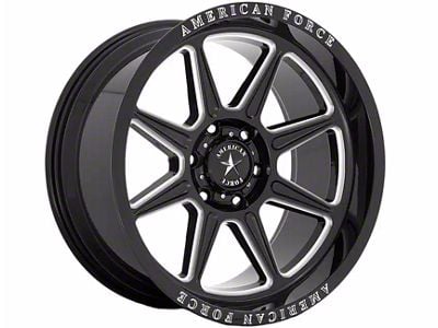 American Force Trail Gloss Black Milled 6-Lug Wheel; 22x10; -18mm Offset (21-24 Bronco, Excluding Raptor)