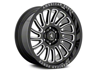 American Force Vulcan Gloss Black Milled 6-Lug Wheel; 22x10; -18mm Offset (22-24 Bronco Raptor)