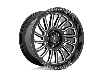 American Force Vulcan Gloss Black Milled 6-Lug Wheel; 20x10; -18mm Offset (22-24 Bronco Raptor)