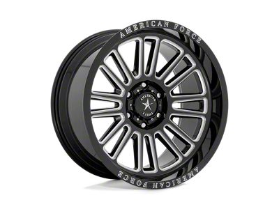 American Force Weapon Gloss Black Milled 6-Lug Wheel; 20x10; -18mm Offset (21-24 Bronco, Excluding Raptor)