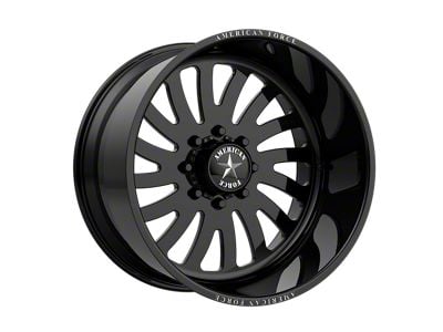 American Force 74 Octane SS Gloss Black Machined Wheel; 20x12; -40mm Offset (99-04 Jeep Grand Cherokee WJ)