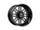 American Force 09 Liberty SS Gloss Black Machined 6-Lug Wheel; 20x12; -40mm Offset (17-24 Titan)