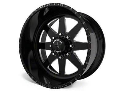 American Force 11 Independence SS Gloss Black Machined 6-Lug Wheel; 22x10; -25mm Offset (17-24 Titan)