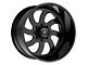 American Force 76 Blade SS Gloss Black Machined 6-Lug Wheel; 20x9; 0mm Offset (17-24 Titan)