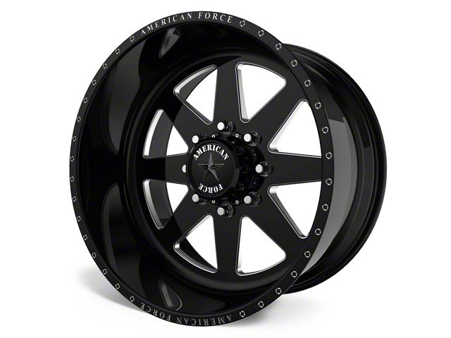 American Force 11 Independence SS Gloss Black Machined 6-Lug Wheel; 22x11; 0mm Offset (16-24 Titan XD)
