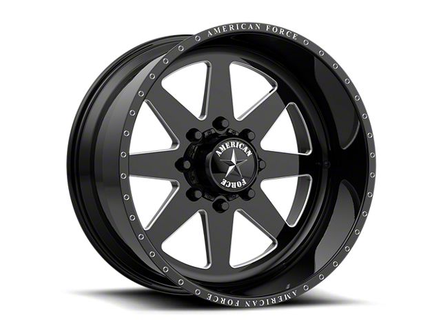 American Force 11 Independence SS Gloss Black Machined 6-Lug Wheel; 26x12; -40mm Offset (16-24 Titan XD)