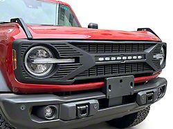 American Modified Tomahawk Grille with Off-Road Lights; Matte Black (21-24 Bronco w/o Forward Facing Camera)