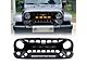 American Modified Armor Grille with Amber Lights; Glossy Black (07-18 Jeep Wrangler JK)