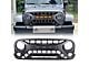 American Modified Armor Grille with Amber Lights; Matte Black (07-18 Jeep Wrangler JK)