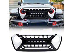 American Modified Armor Grille with Off-Road Lights; White and Black (18-25 Jeep Wrangler JL)