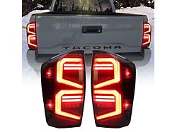 American Modified LED Tail Lights; Black Housing; Smoked Lens (16-23 Tacoma)