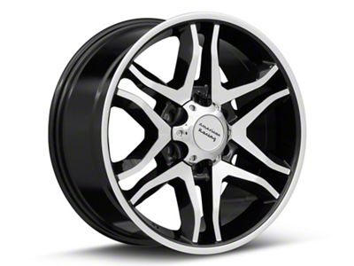 American Racing Mainline Gloss Black Machined 6-Lug Wheel; 17x8; 25mm Offset (03-09 4Runner)