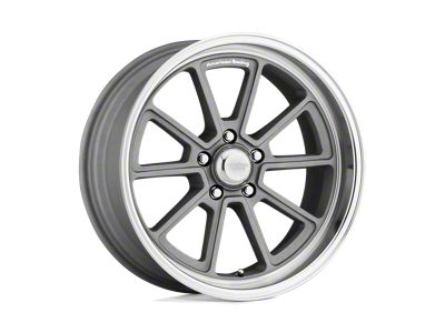 American Racing Draft Vintage Silver with Diamond Cut Lip 5-Lug Wheel; 18x10; 0mm Offset (05-15 Tacoma)