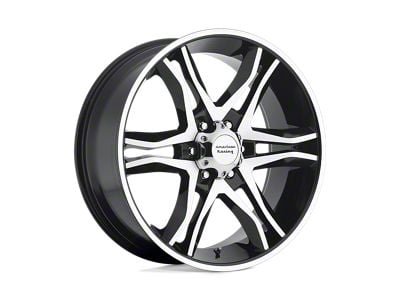 American Racing Mainline Gloss Black Machined 6-Lug Wheel; 17x8; 0mm Offset (05-15 Tacoma)