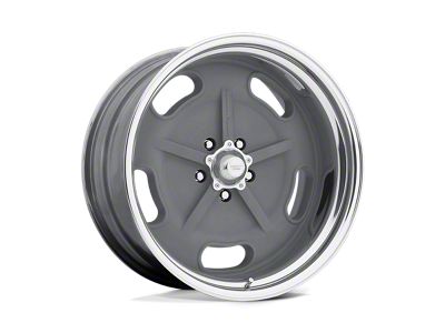 American Racing Salt Flat Mag Gray Center with Polished Barrel 5-Lug Wheel; 15x4; -25mm Offset (05-15 Tacoma)