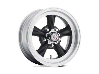 American Racing Torq Thrust D Satin Black with Machined Lip 5-Lug Wheel; 15x4.5; -15mm Offset (05-15 Tacoma)