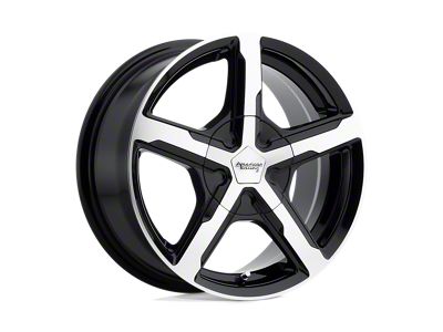 American Racing Trigger Gloss Black Machined 5-Lug Wheel; 17x7; 40mm Offset (05-15 Tacoma)