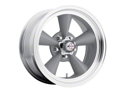 American Racing TT O Vintage Silver with Machined Lip 5-Lug Wheel; 15x7; -6mm Offset (05-15 Tacoma)