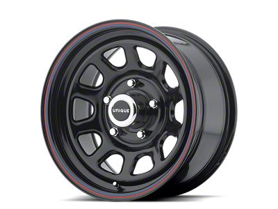 American Racing AR767 Gloss Black Steel with Red and Blue Stripe 6-Lug Wheel; 16x7; 0mm Offset (16-23 Tacoma)