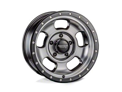 American Racing Ansen Offroad Satin Black Machined 6-Lug Wheel; 17x8.5; 25mm Offset (10-24 4Runner)