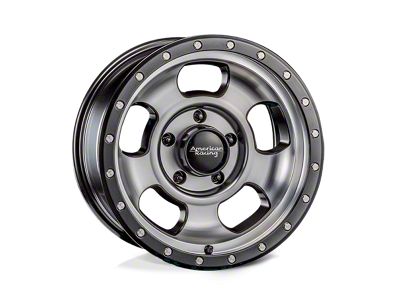 American Racing Ansen Offroad Satin Black Machined 6-Lug Wheel; 17x9; -12mm Offset (10-24 4Runner)