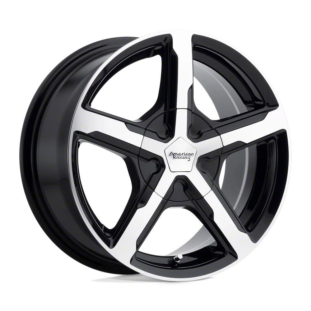 American Racing Bronco Sport Trigger Gloss Black Machined 5-Lug Wheel ...