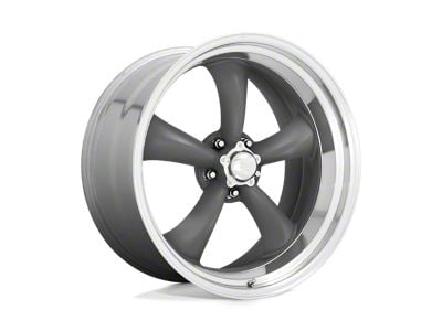 American Racing Classic Torq Thrust II Mag Gray with Machined Lip Wheel; 22x11; 18mm Offset (84-01 Jeep Cherokee XJ)