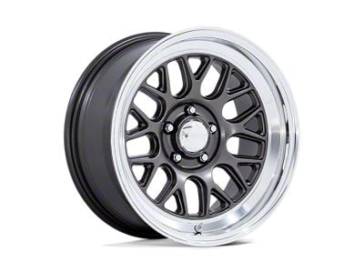 American Racing G-Force Matte Anthracite with Diamond Cut Lip Wheel; 17x8; 20mm Offset (84-01 Jeep Cherokee XJ)