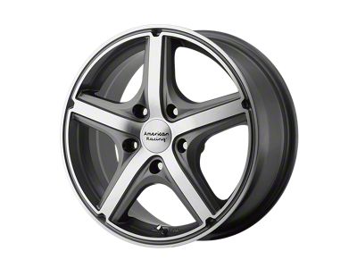 American Racing Maverick Anthracite Machined Wheel; 17x7.5; 40mm Offset (84-01 Jeep Cherokee XJ)