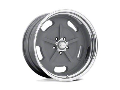 American Racing Salt Flat Mag Gray Center with Polished Barrel Wheel; 15x8; 13mm Offset (84-01 Jeep Cherokee XJ)