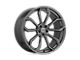 American Racing Splitter Graphite Wheel; 20x10.5; 45mm Offset (84-01 Jeep Cherokee XJ)