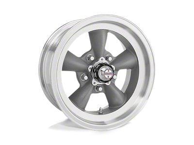 American Racing Torq Thrust D Gray with Machined Lip Wheel; 15x10; -44mm Offset (84-01 Jeep Cherokee XJ)