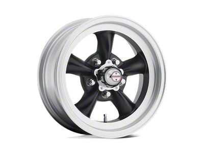 American Racing Torq Thrust D Satin Black with Machined Lip Wheel; 15x4.5; -15mm Offset (84-01 Jeep Cherokee XJ)