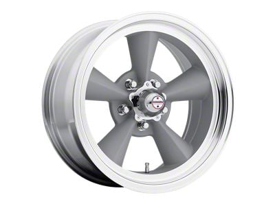 American Racing TT O Vintage Silver with Machined Lip Wheel; 15x5; -6mm Offset (84-01 Jeep Cherokee XJ)