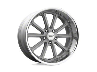 American Racing Rodder Vintage Silver with Diamond Cut Lip Wheel; 18x9.5; 0mm Offset (05-10 Jeep Grand Cherokee WK)