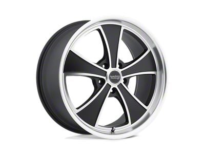 American Racing Mach 5 Satin Black Machined Wheel; 18x9; 38mm Offset (93-98 Jeep Grand Cherokee ZJ)