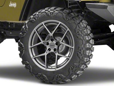 American Racing Crossfire Graphite Wheel; 20x9; 35mm Offset (97-06 Jeep Wrangler TJ)