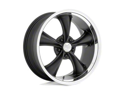 American Racing Boss TT Textured Black with Diamond Cut Lip Wheel; 20x8.5; 2mm Offset (18-24 Jeep Wrangler JL)